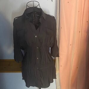 Richard Chai Black Button Down Shirt NWOT